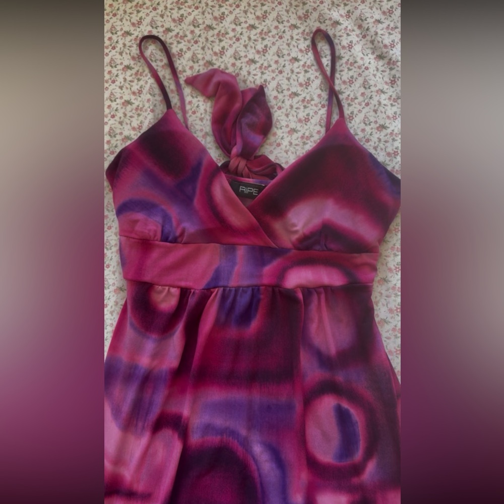 ripe psychedelic aesthetic y2k 2000s 90s mini midi dress tie dye pink purple top